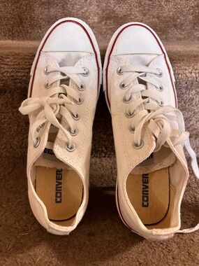 Converse All Star Low Top Lace-Up Sneakers White Unisex Adults Sz 6M 8W Classic